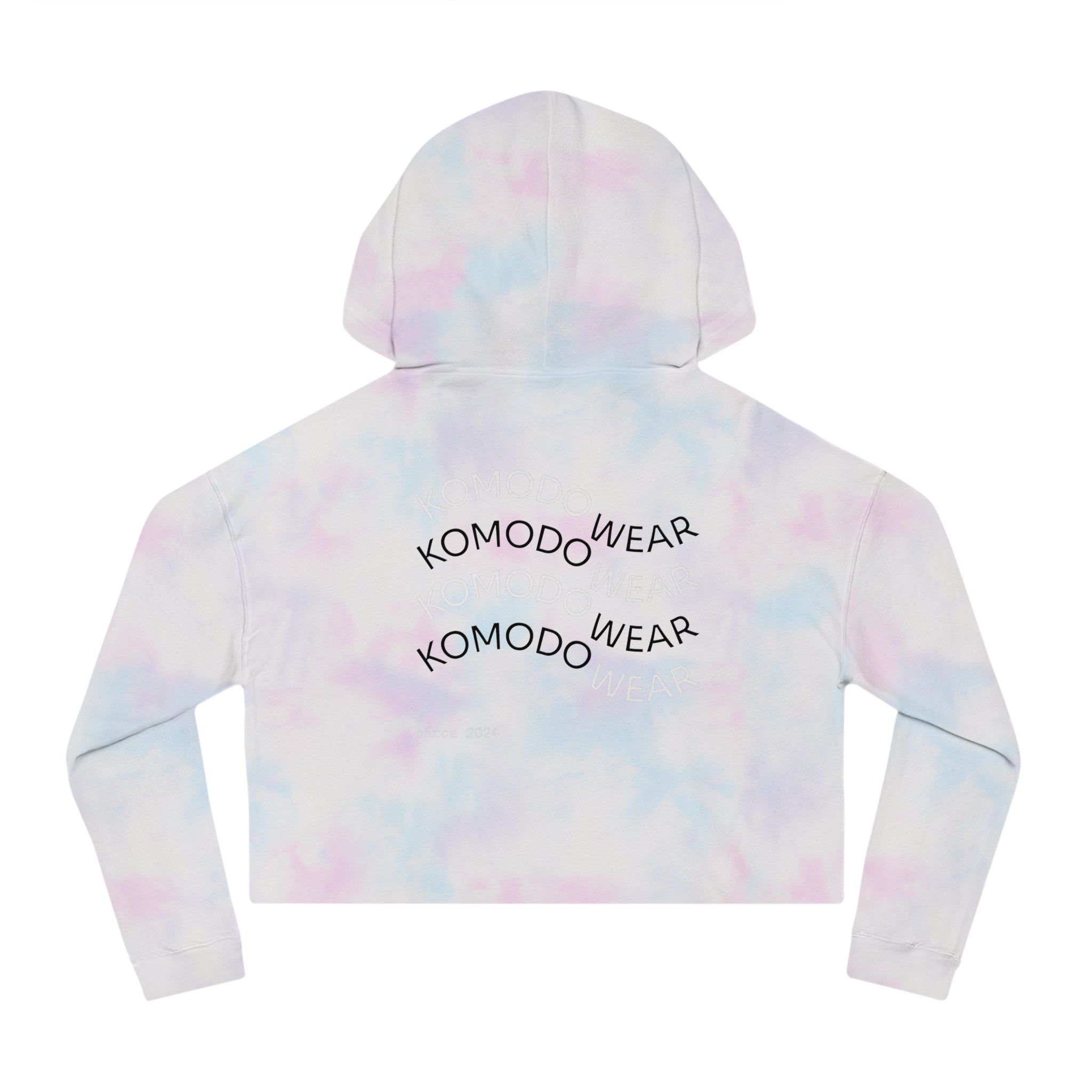 GOLD 'CALL - OUT' CROP HOODIE IN MULTI-COLOR