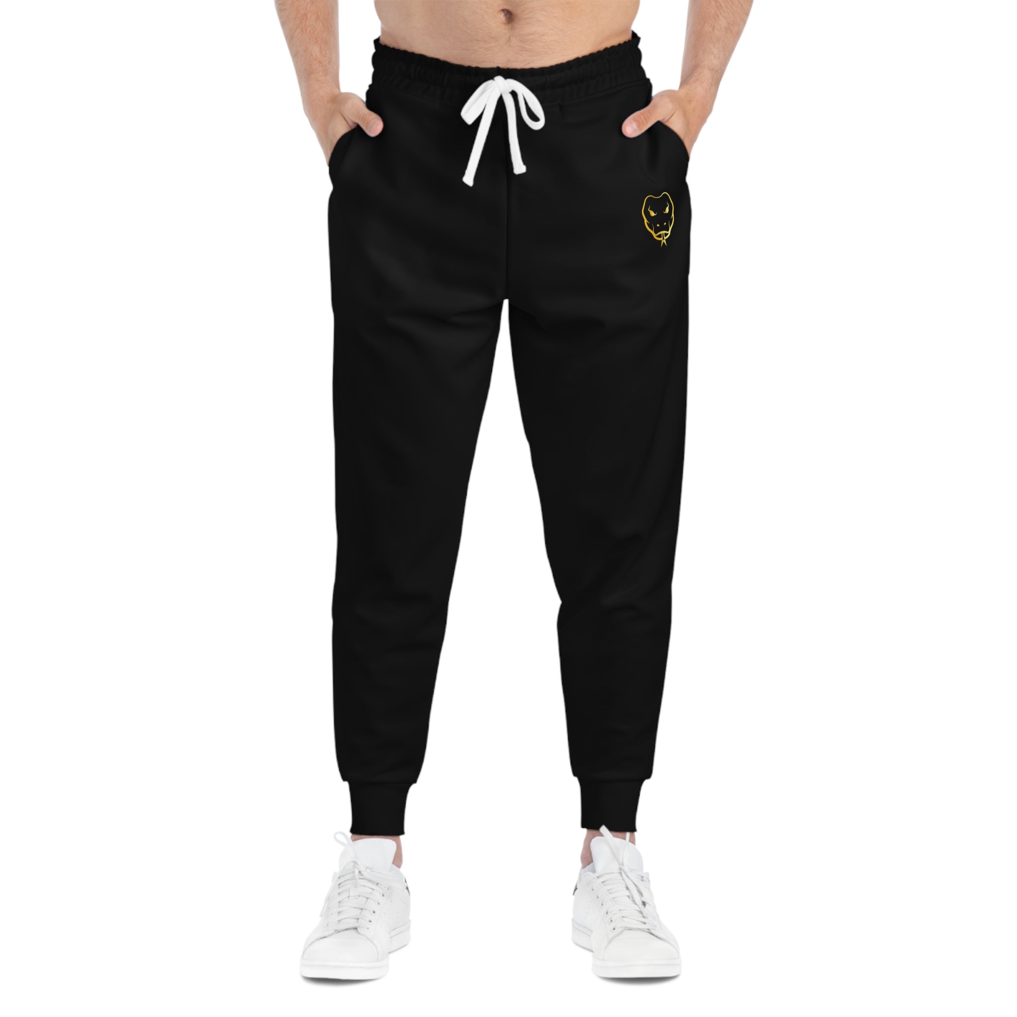 GOLD POLY 'JOGGERS' IN BLACK
