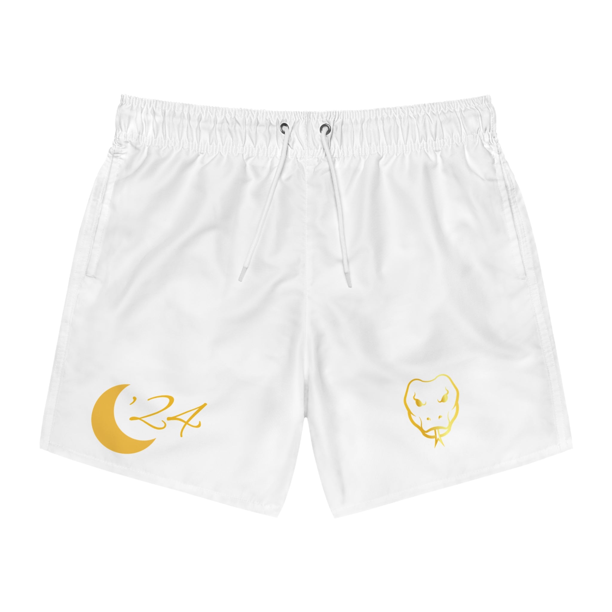 GOLD POLY 'HOOCHIE SHORTS' IN WHITE