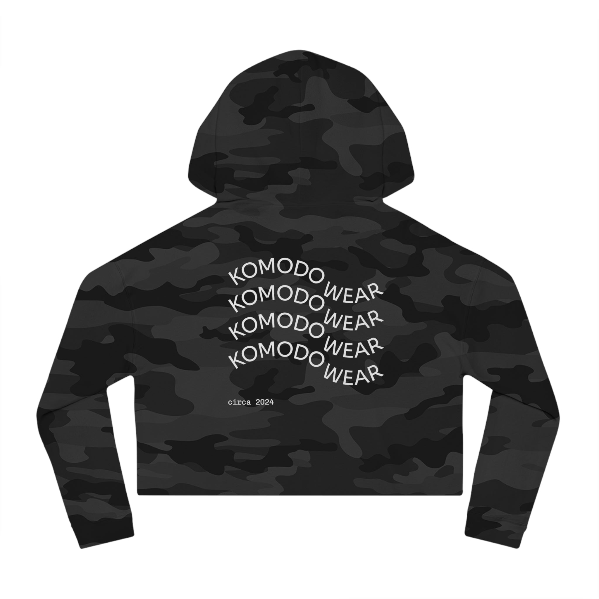 GOLD 'CALL - OUT' CROP HOODIE IN MULTI-COLOR