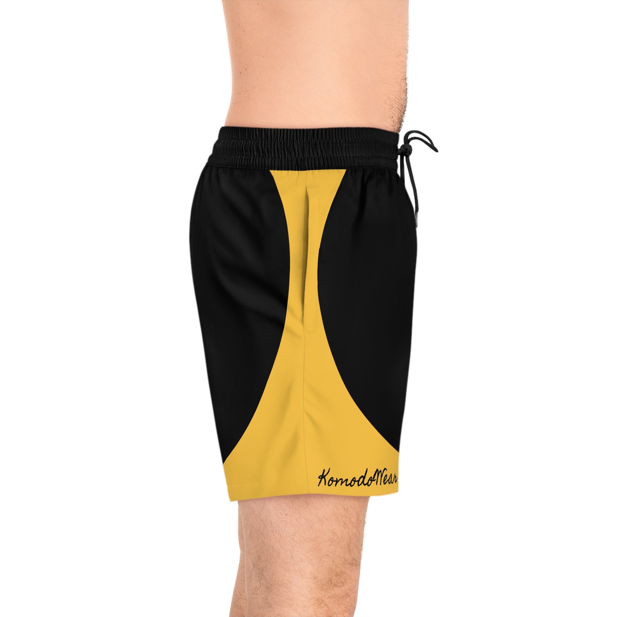 GOLD DRAGO 'HOOCHIE SHORTS' IN BLACK