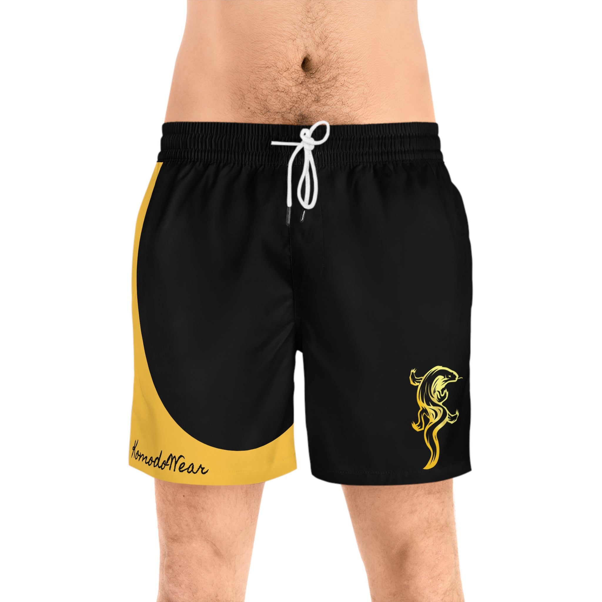 GOLD DRAGO 'HOOCHIE SHORTS' IN BLACK