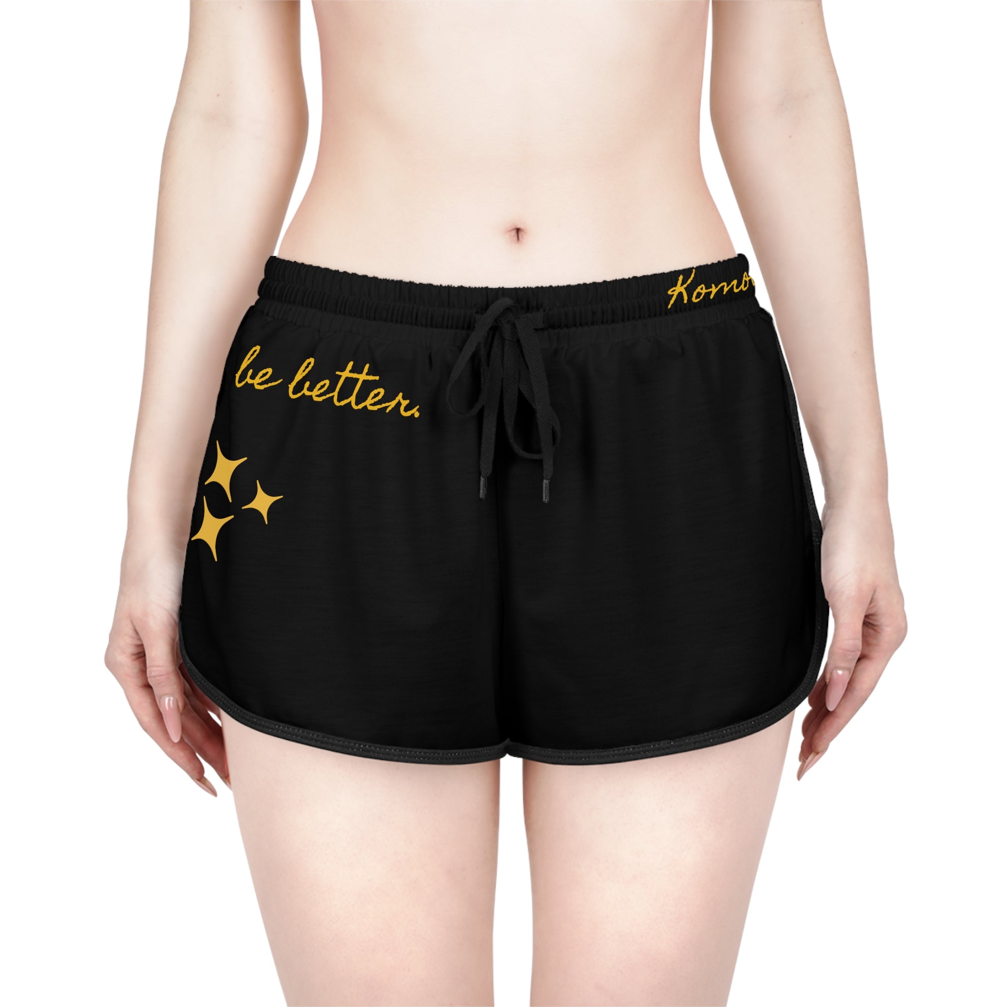 GOLD POLY 'HOOCHIE SHORTS II' IN BLACK