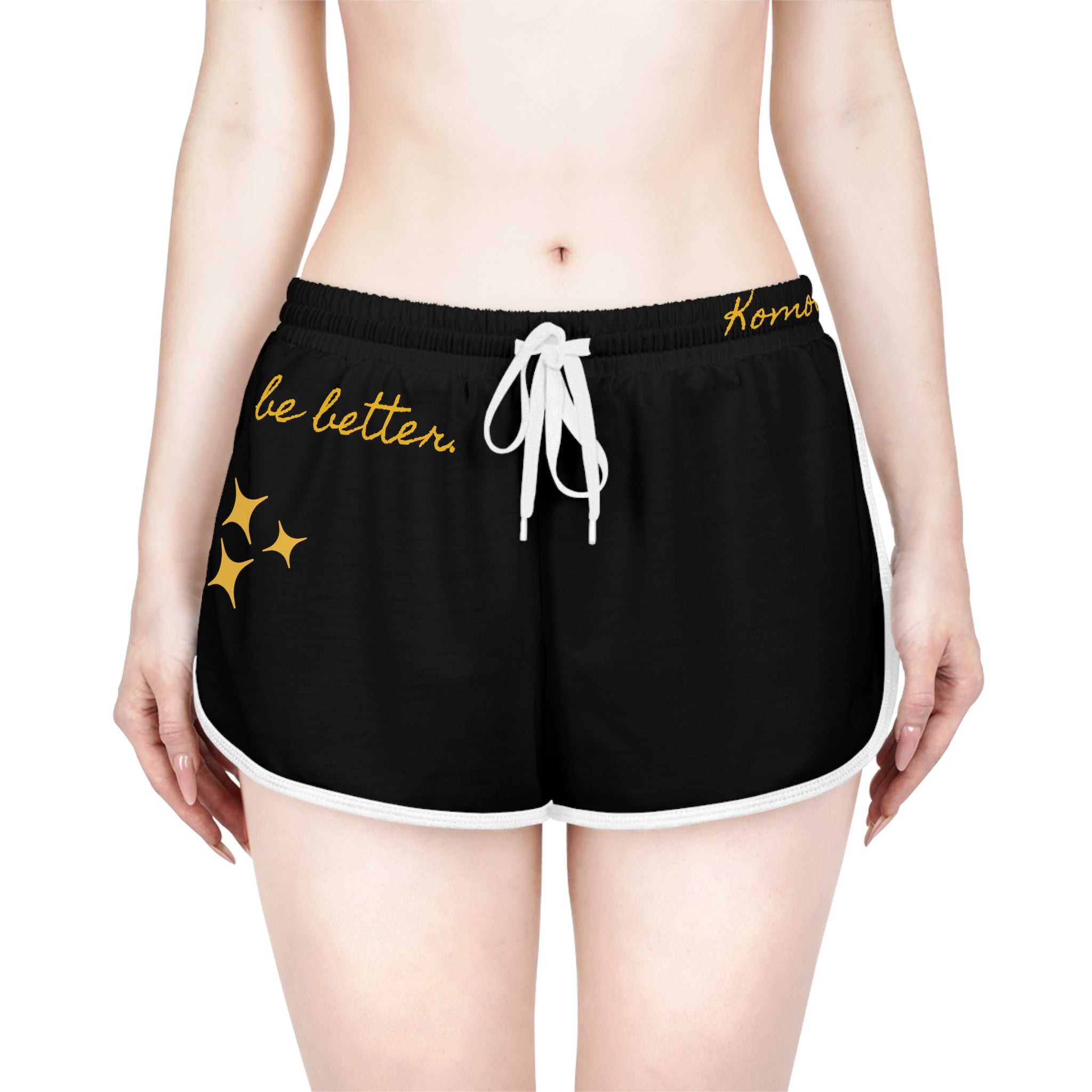 GOLD POLY 'HOOCHIE SHORTS II' IN BLACK