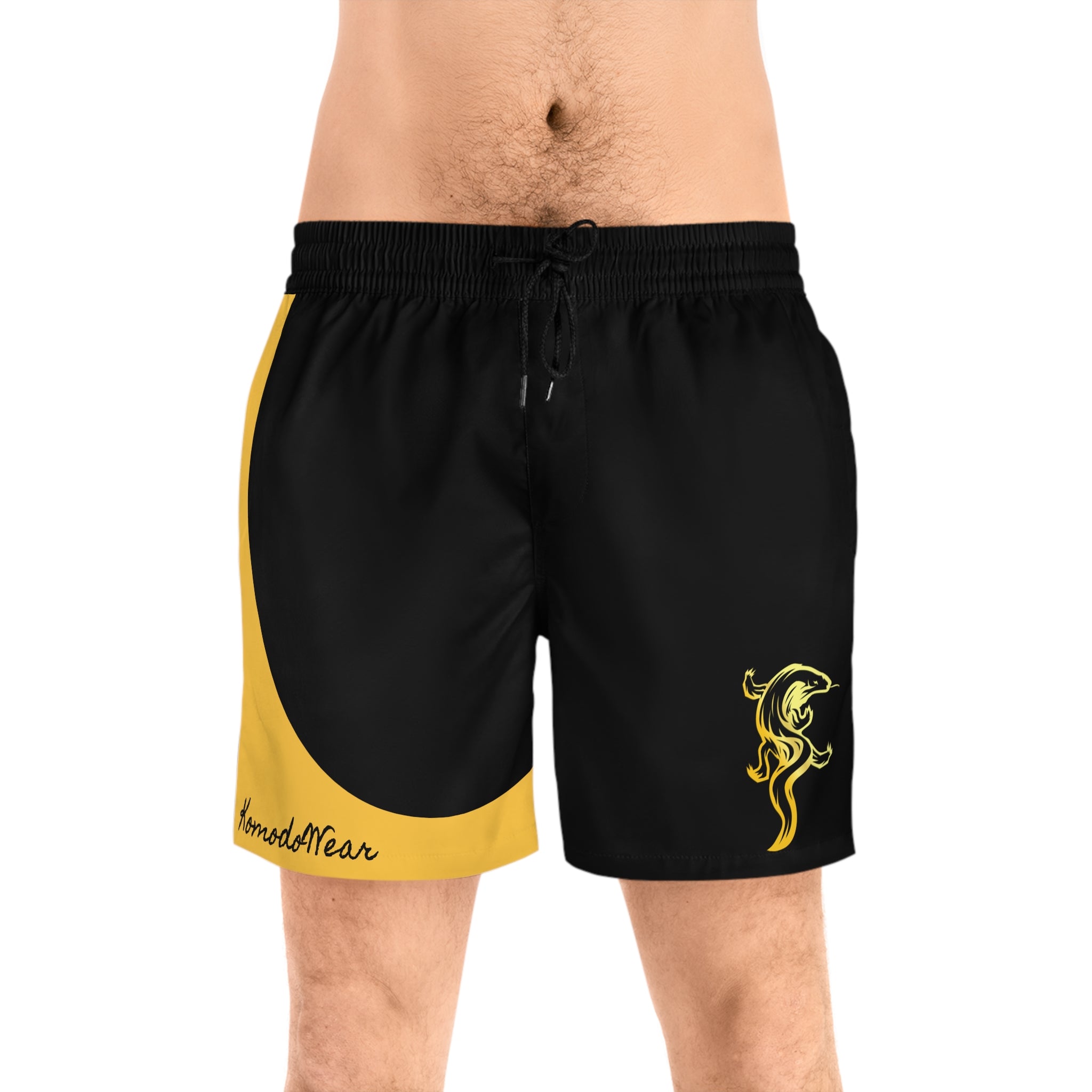 GOLD DRAGO 'HOOCHIE SHORTS' IN BLACK