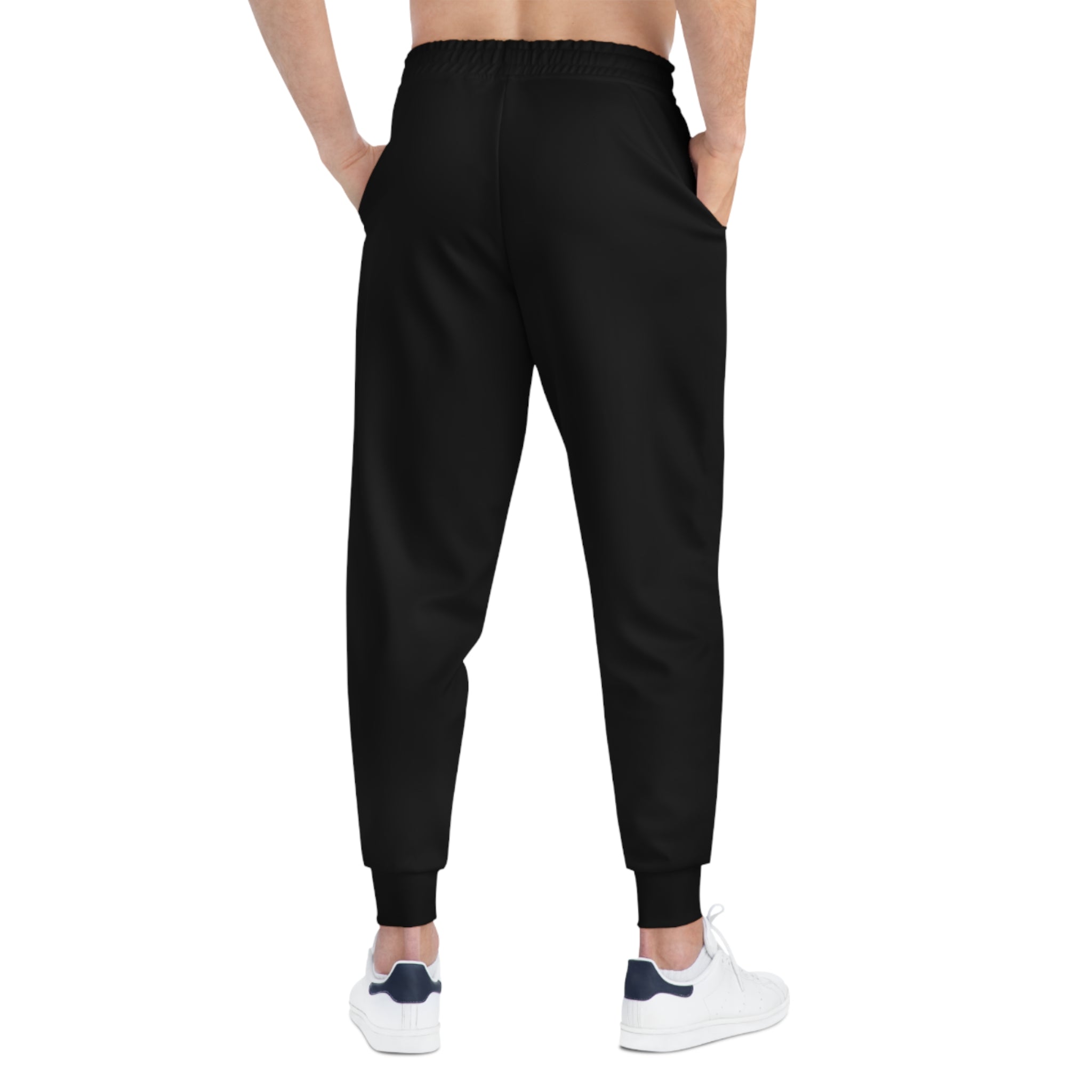 GOLD POLY 'JOGGERS' IN BLACK