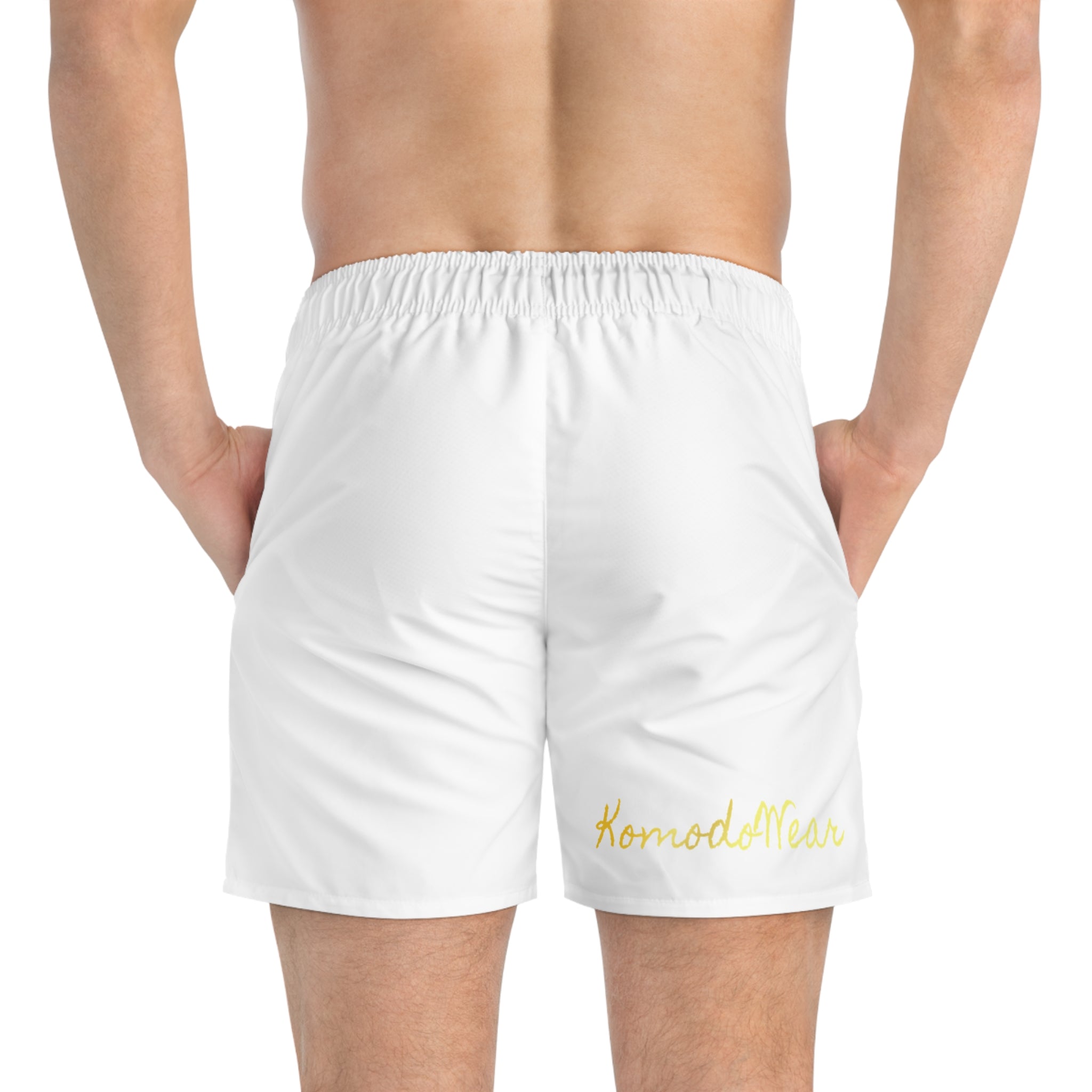 GOLD POLY 'HOOCHIE SHORTS' IN WHITE