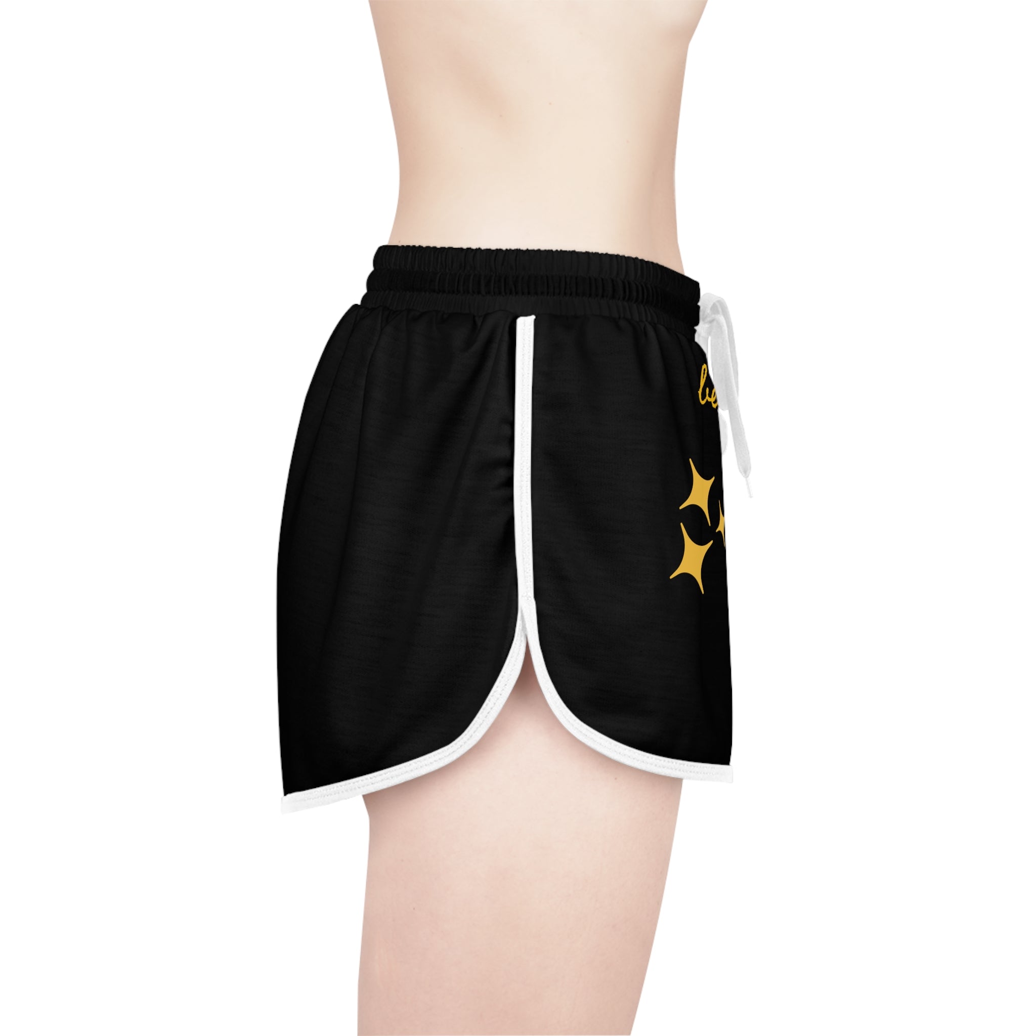 GOLD POLY 'HOOCHIE SHORTS II' IN BLACK