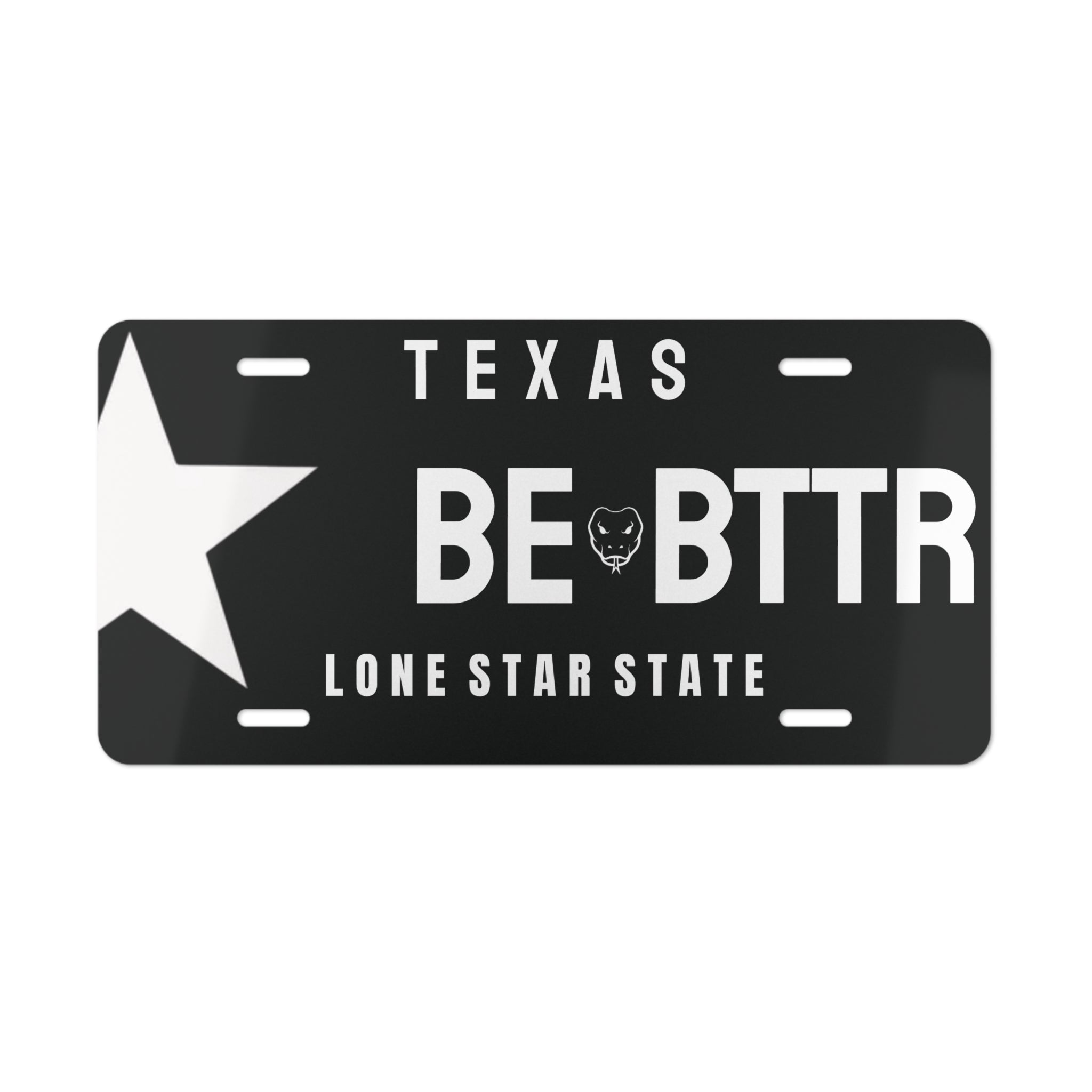 "BE BTTR" VANITY PLATES