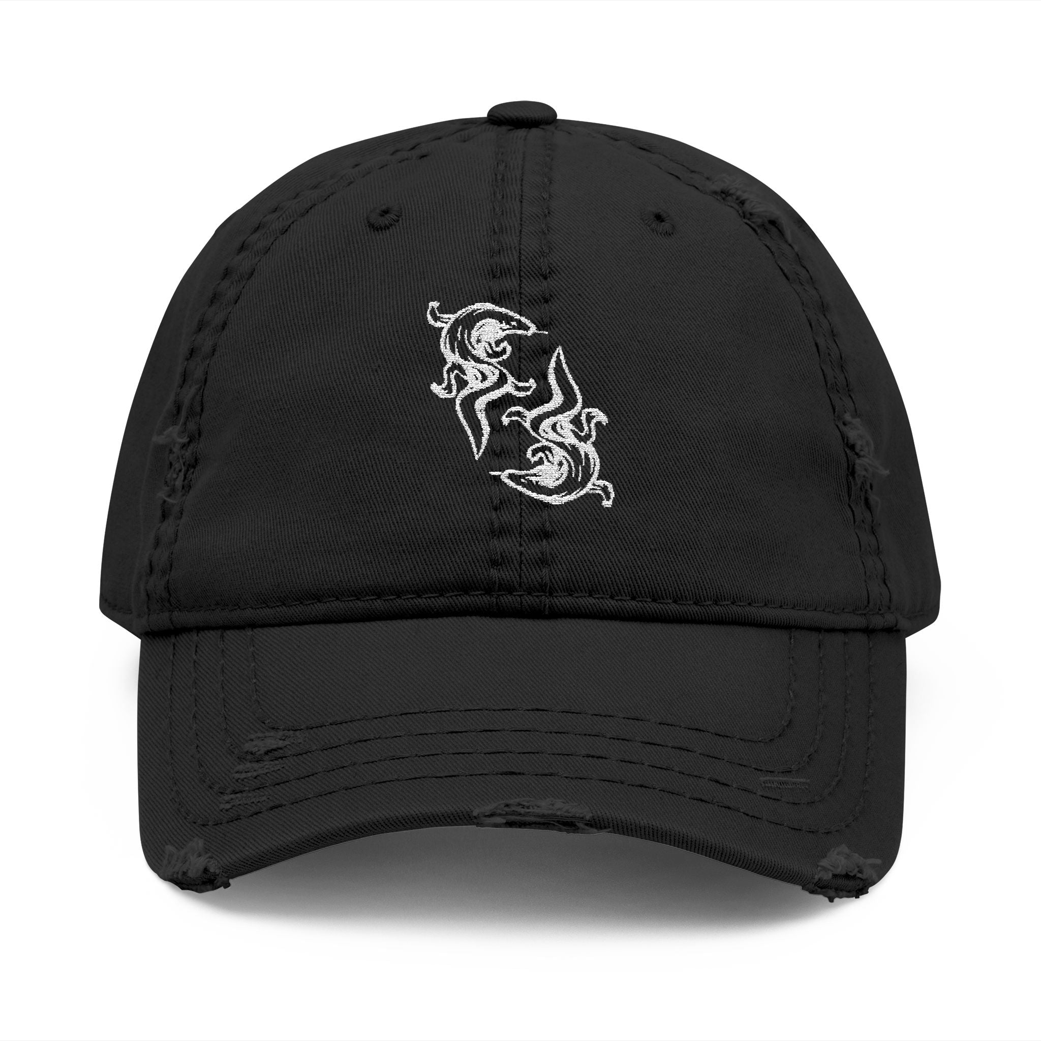 DRAGO EMBROIDERED DISRESSED HAT