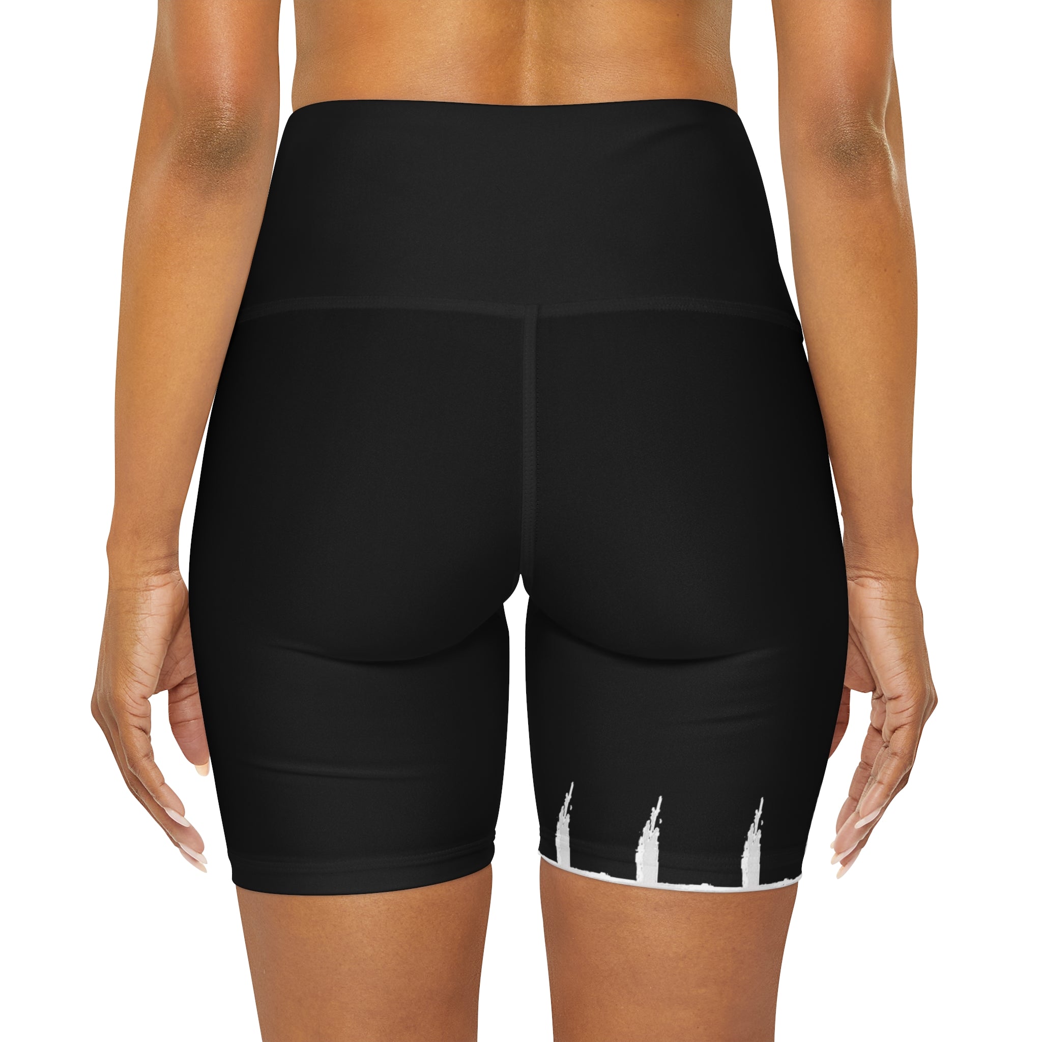 DRAGO GHOST WOMENS YOGA SHORTS IN BLACK