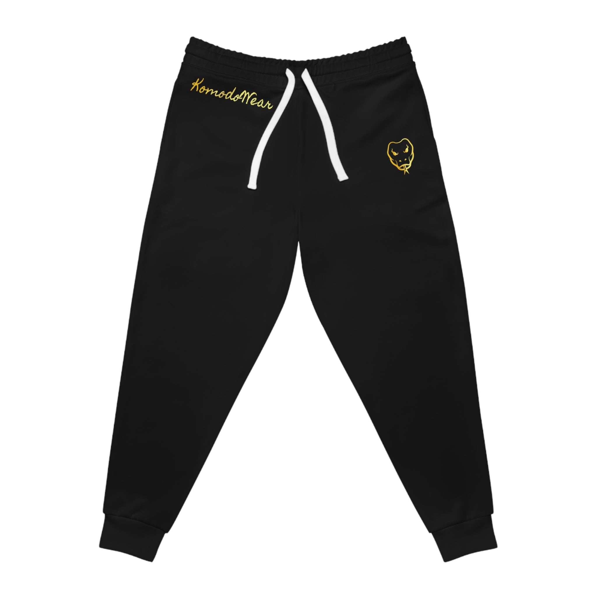 GOLD POLY 'JOGGERS' IN BLACK