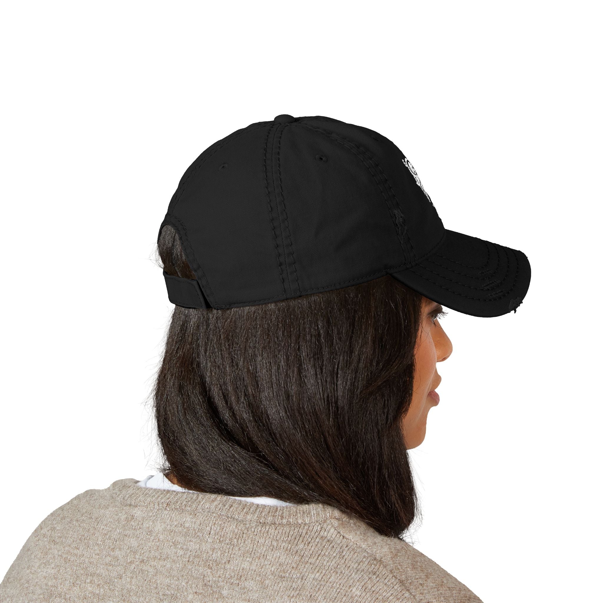 DRAGO EMBROIDERED DISRESSED HAT
