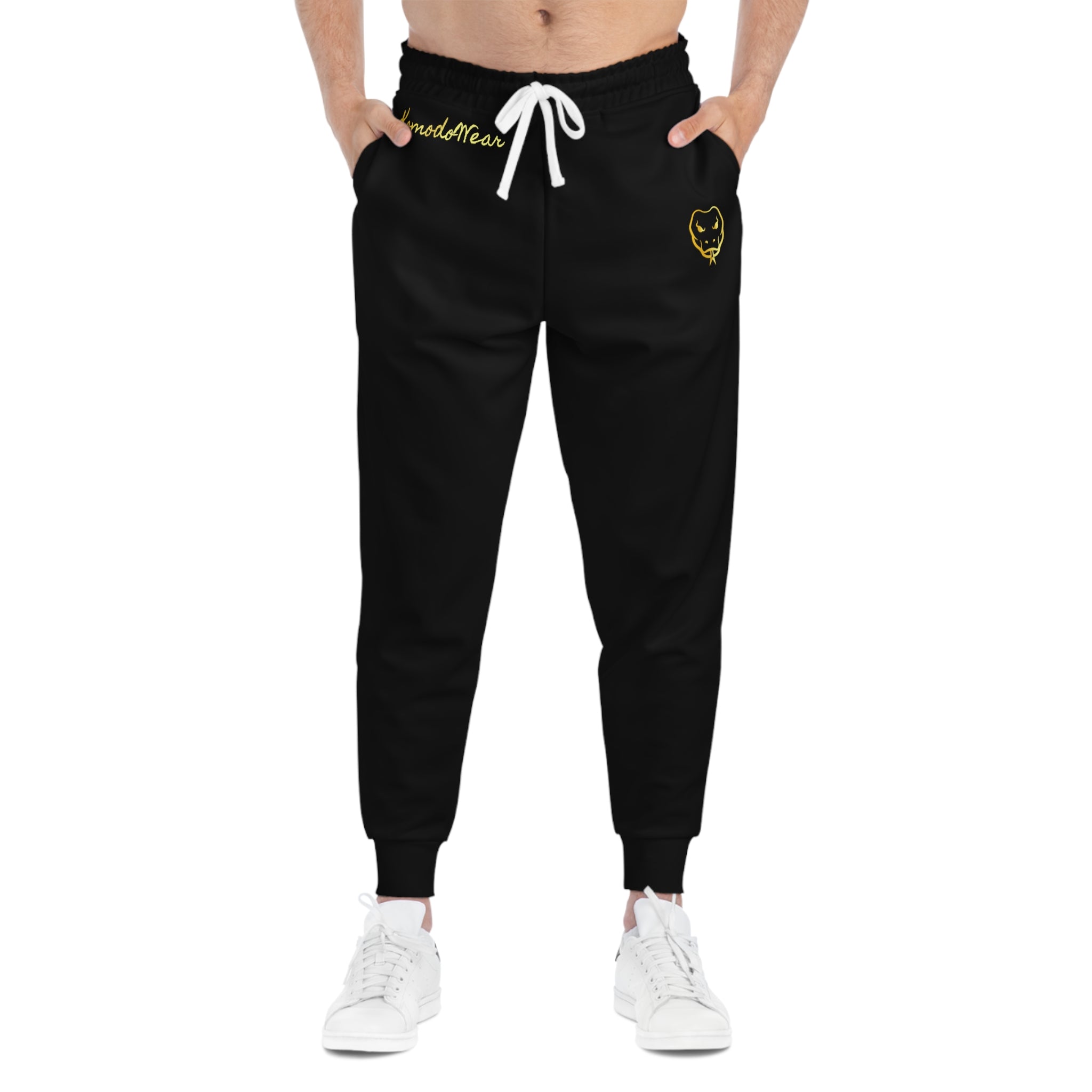 GOLD POLY 'JOGGERS' IN BLACK