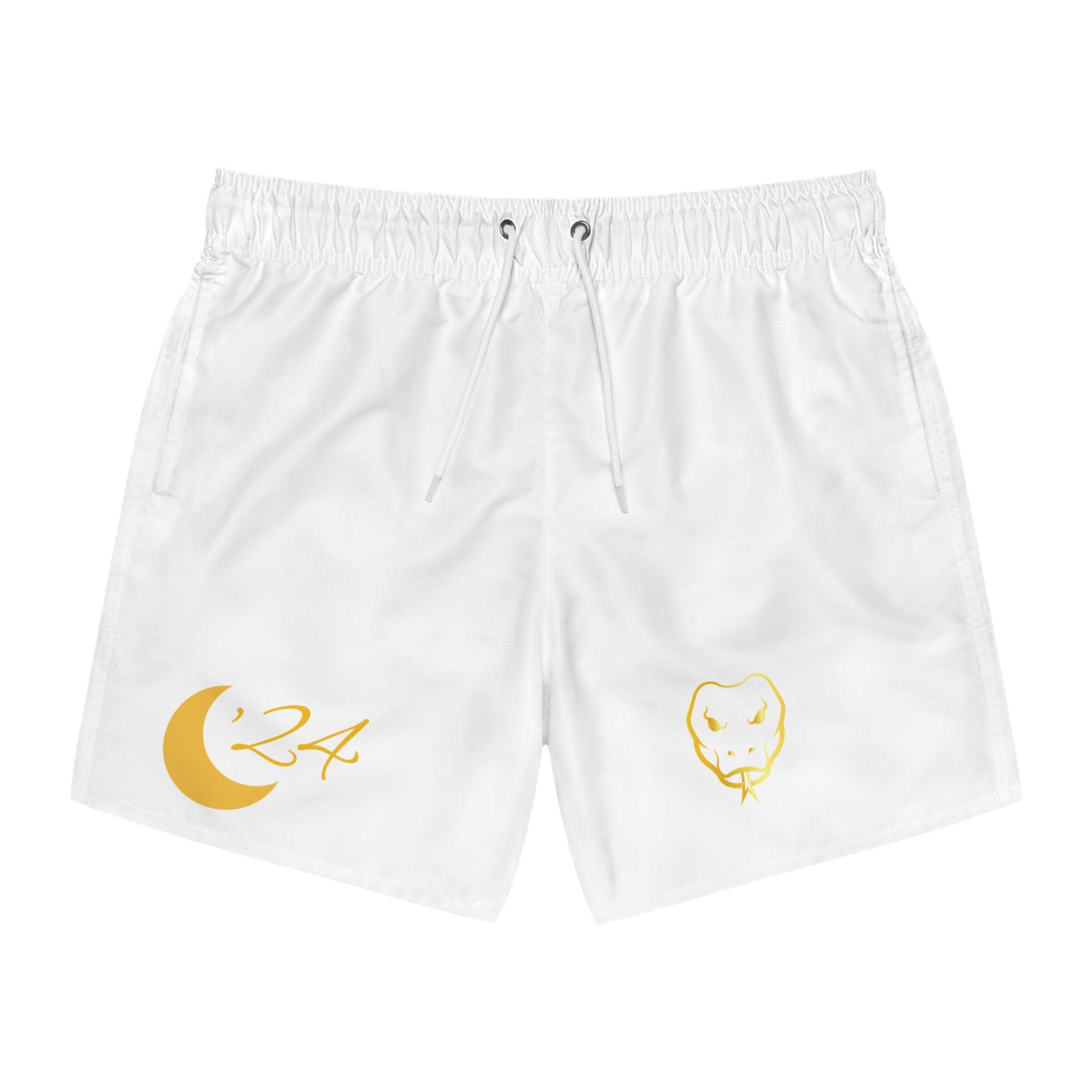 GOLD POLY 'HOOCHIE SHORTS' IN WHITE