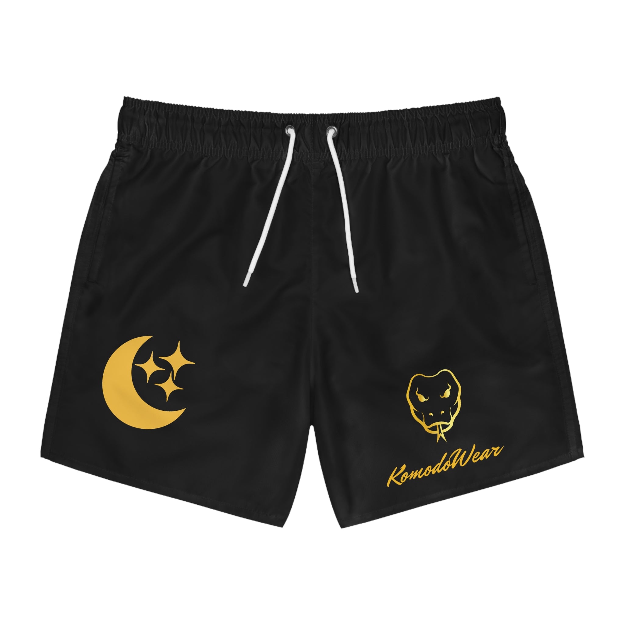 GOLD POLY 'HOOCHIE SHORTS' IN BLACK