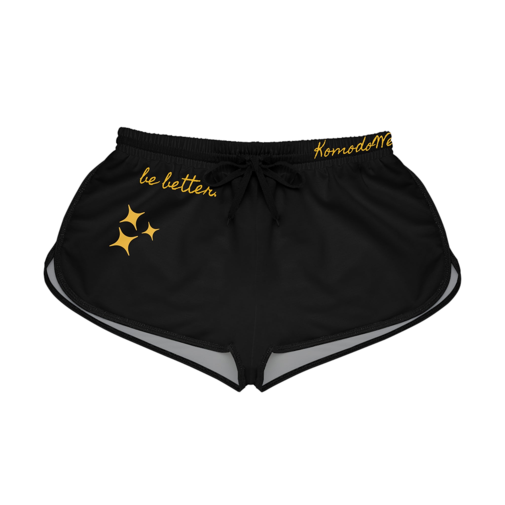 GOLD POLY 'HOOCHIE SHORTS II' IN BLACK