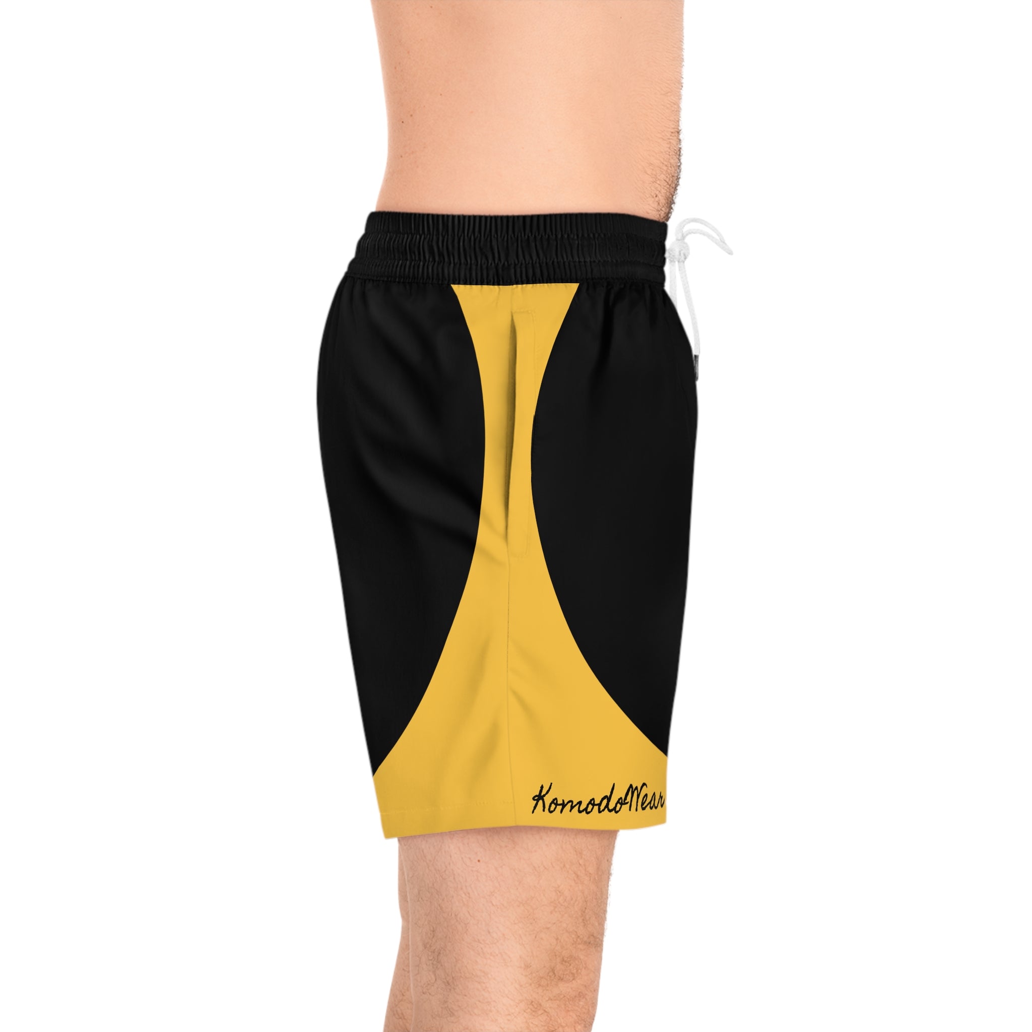 GOLD DRAGO 'HOOCHIE SHORTS' IN BLACK