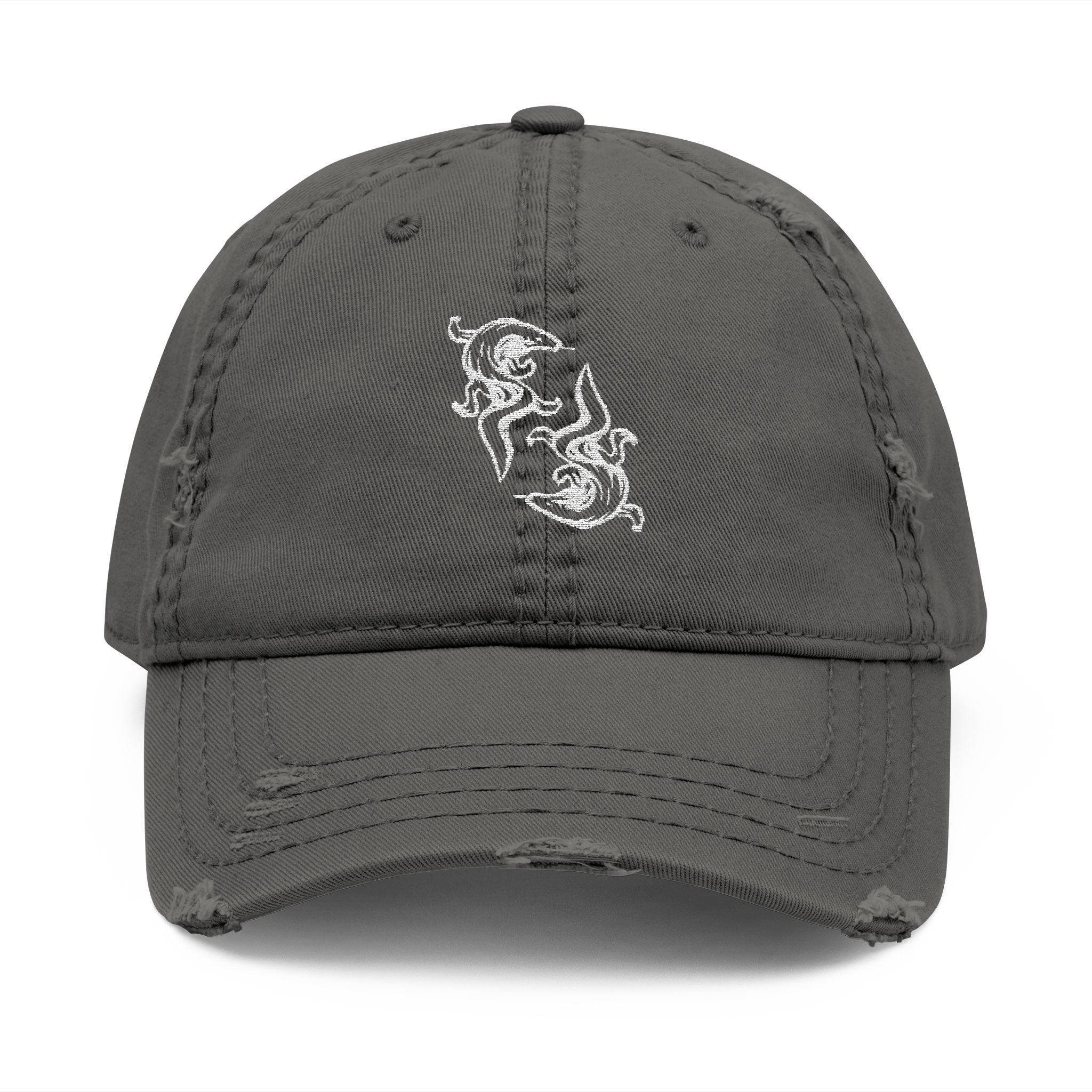 DRAGO EMBROIDERED DISRESSED HAT