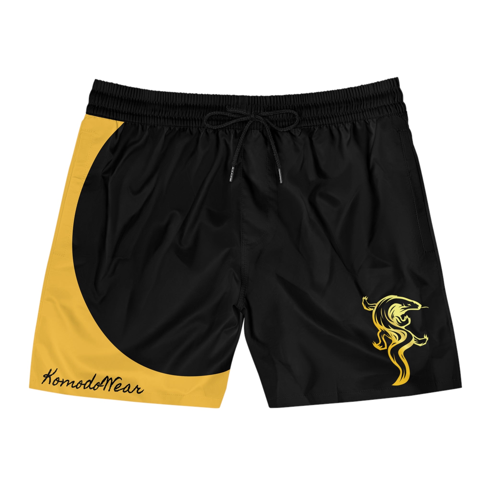 GOLD DRAGO 'HOOCHIE SHORTS' IN BLACK