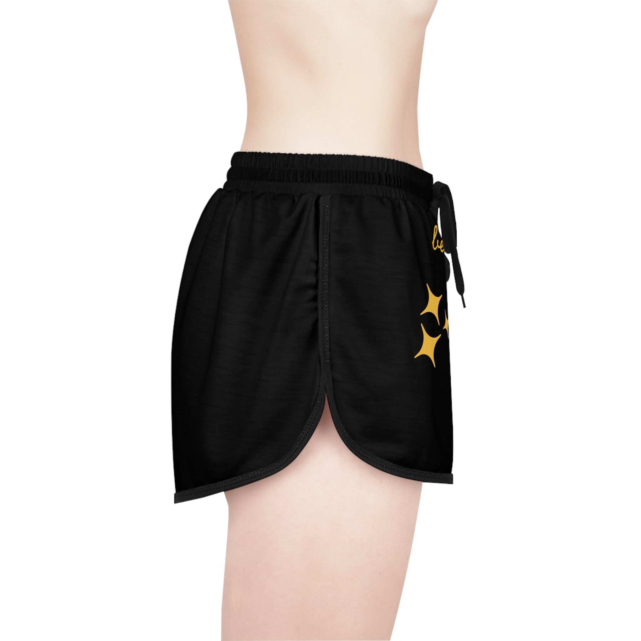 GOLD POLY 'HOOCHIE SHORTS II' IN BLACK