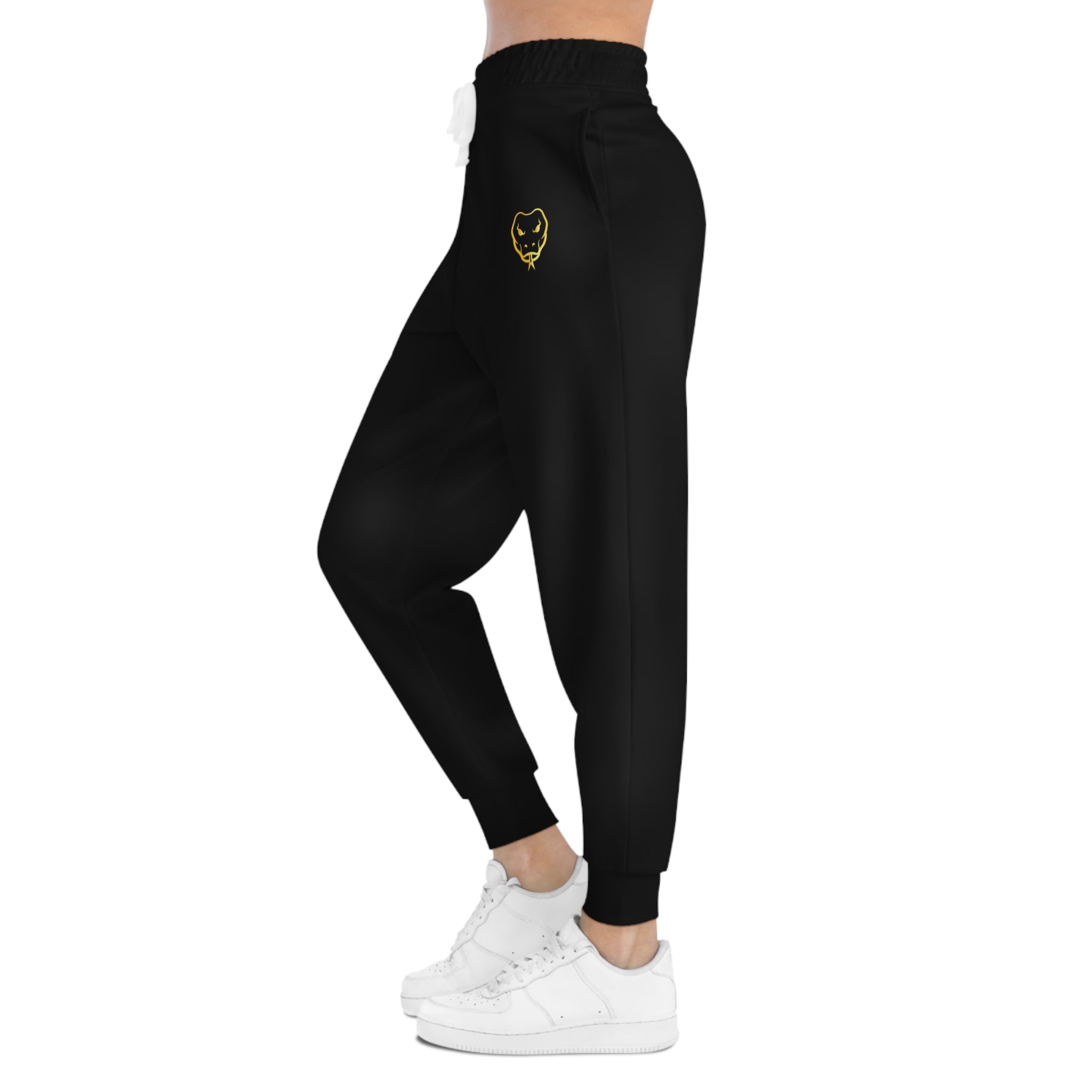 GOLD POLY 'JOGGERS' IN BLACK